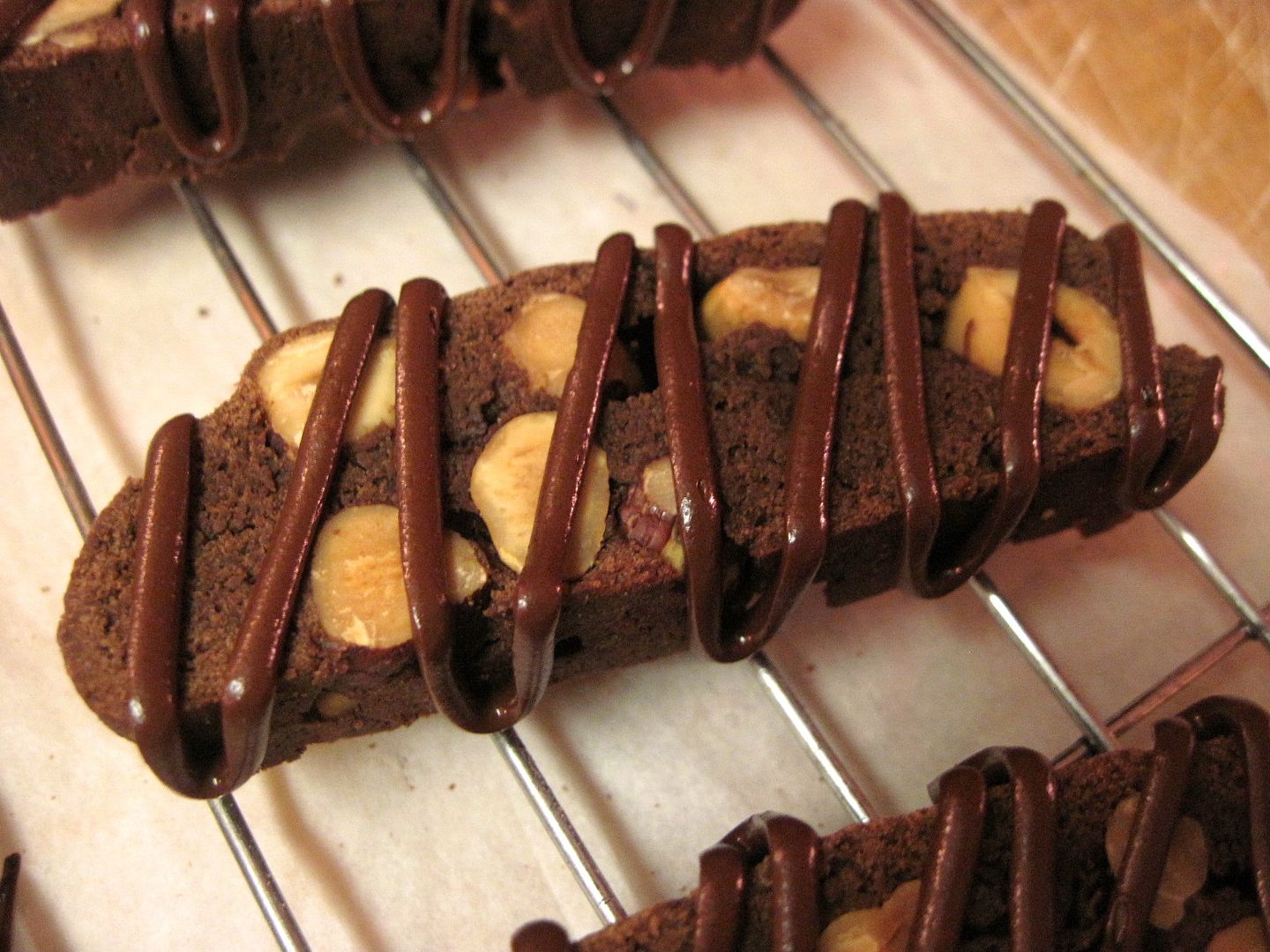 Chocolate Hazelnut Sourdough Biscotti with Orange and Cinnamon